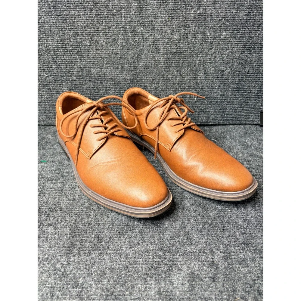 Goodfellow & Co Mens Jeffrey Plain Toe Derby Shoes Cognac Brown Size 7 098005313